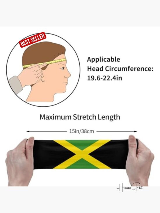 Cute Flag Sweatband Sports Headband for Running Cycling Yoga Fitness main image 6
